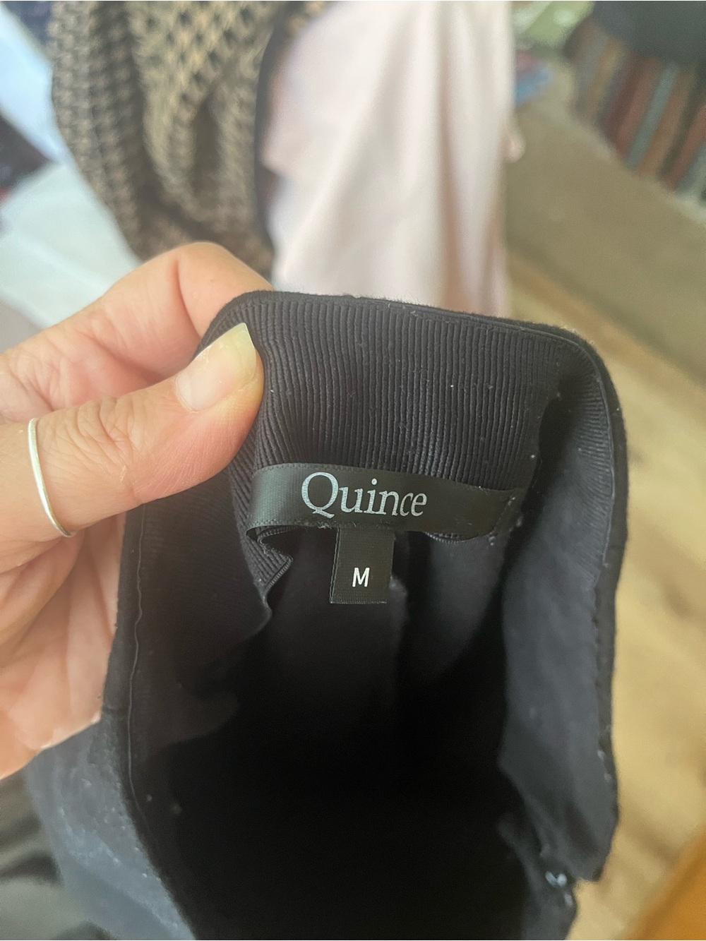 Quince Black Straight-Leg Women's Trousers - Picture 4 of 5